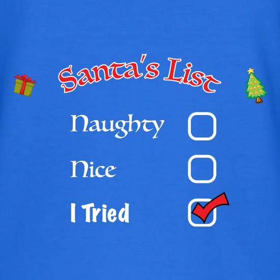 Santas Naughty List t shirt